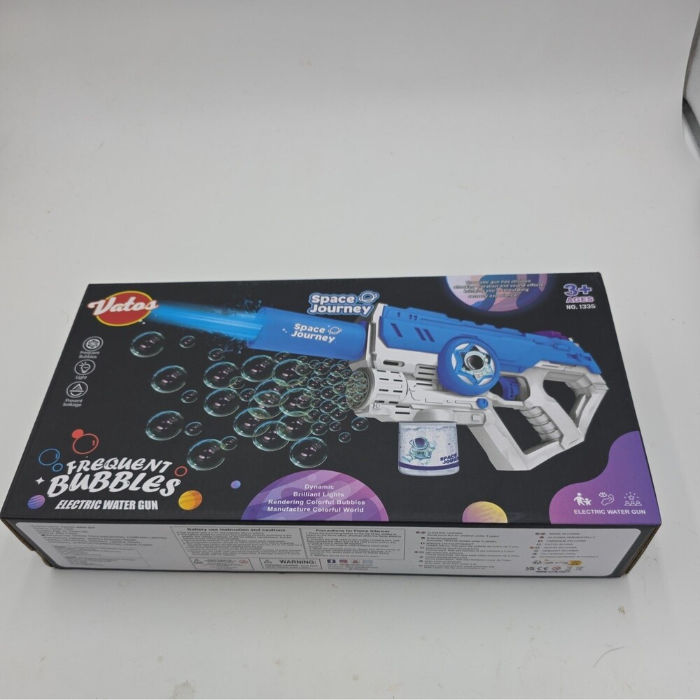 VATOS Electric Water Squirt Toy Bubble Gun 2 in 1 Rechargeable 32FT Range
